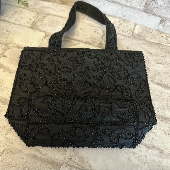 Graham Kandiah black beaded mini bag tote - Picture 2 of 8